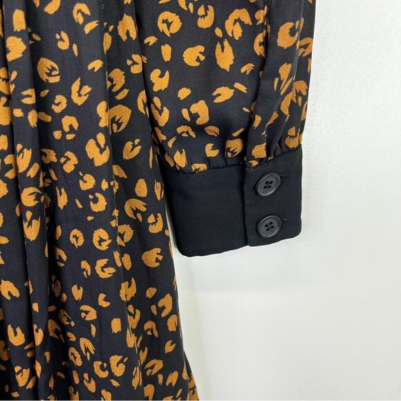 Fame & Partners The Renee Leopard Print dress black brown - 2 - Picture 10 of 12